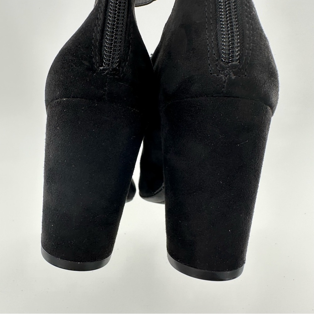 A new day womens heels size 7 black faux suede punk steampunk - Picture 8 of 11